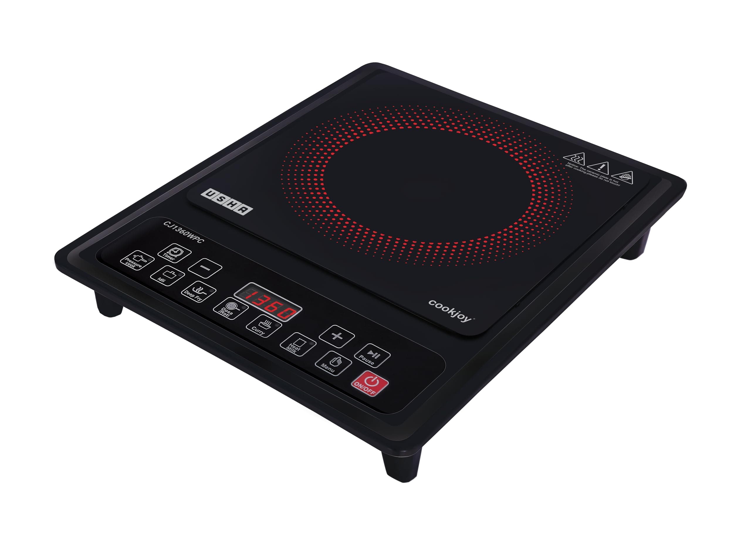 Usha CookJoy (CJ1350WPC) 1350 Watt Induction cooktop (Black)