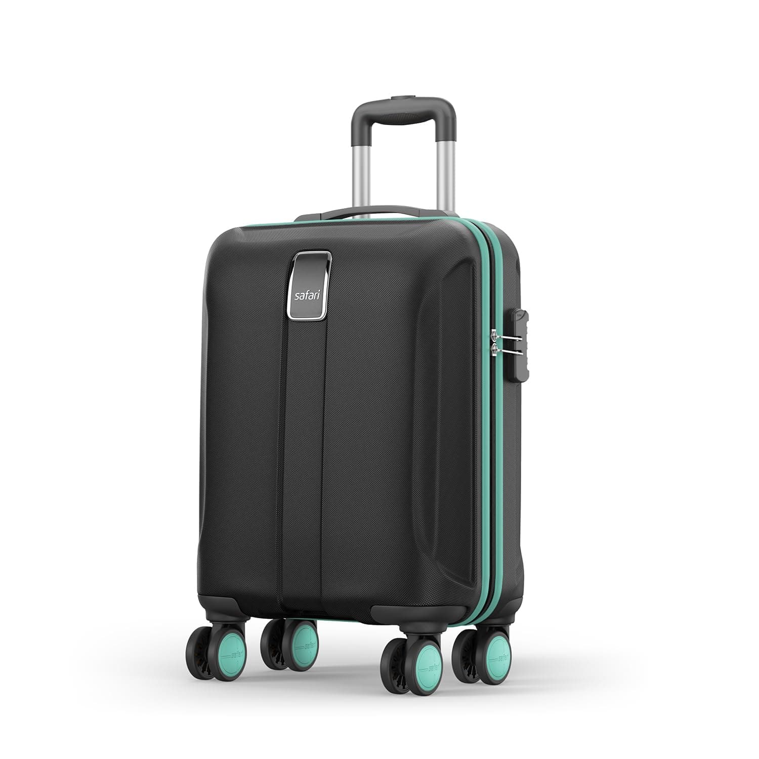 Safari Thorium Neo 8 Wheels 55 Cm Small Cabin Trolley Bag Hard Case Polycarbonate 360 Degree Wheeling System Luggage, Trolley Bags for Travel, Suitcas...