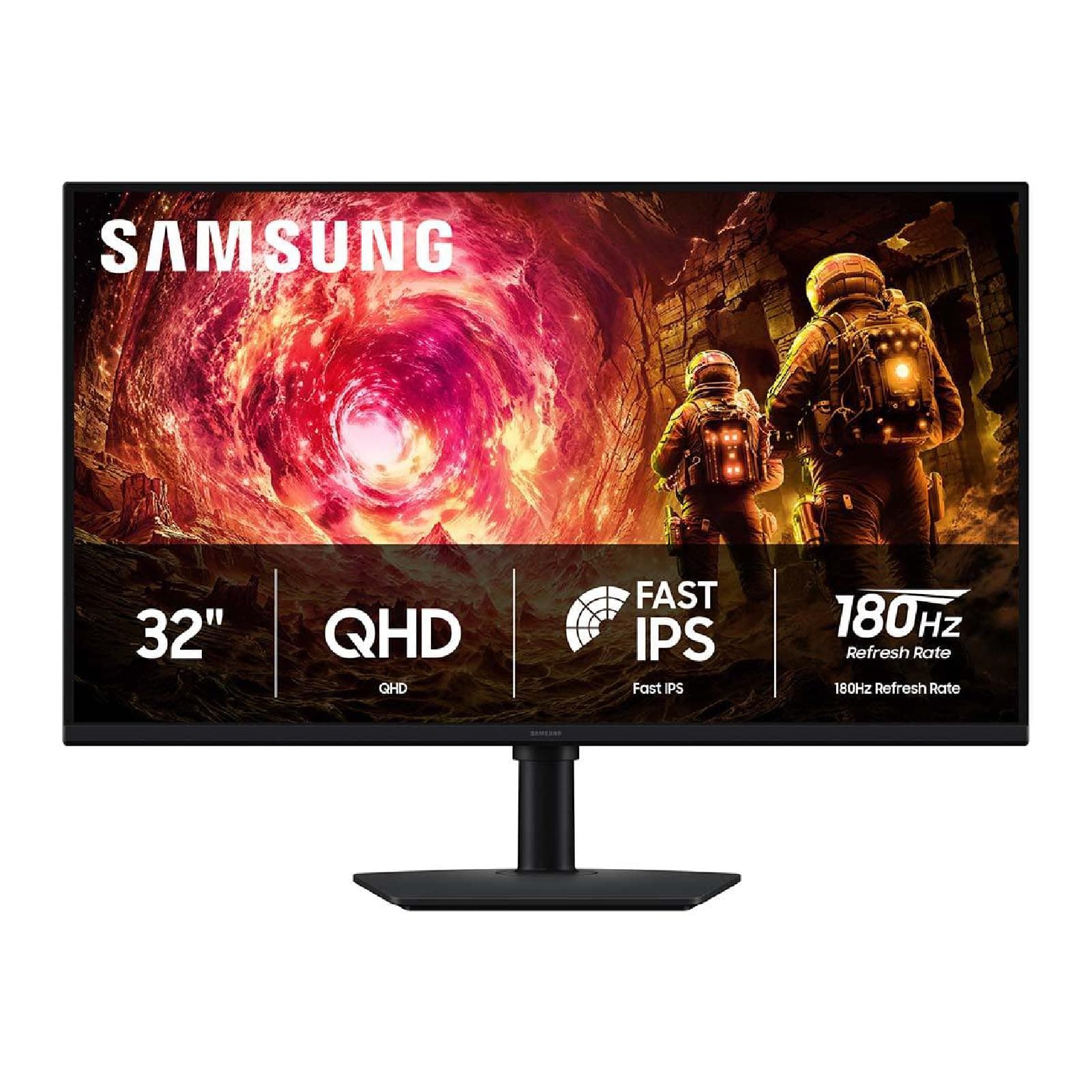 Samsung Odyssey G5 G50F QHD Resolution Gaming Monitor 32 Inch 180Hz Refresh Rate Fast IPS Panel, HDR10, NVIDIA G-Sync Compatible, 1ms Response Time