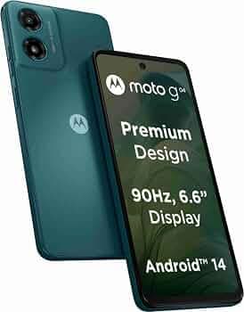 (Refurbished) Motorola G04 4G (Sea Green, 4GB RAM, 64GB Storage) | up to 8GB with RAM Boost | 6.6" Punch Hole Display | 16MP Rear Camera | 5MP Front C...