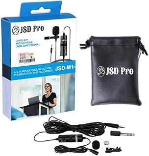 JSD Pro BY-M1 Lavalier Microphone for Smarphone, Cameras & PC