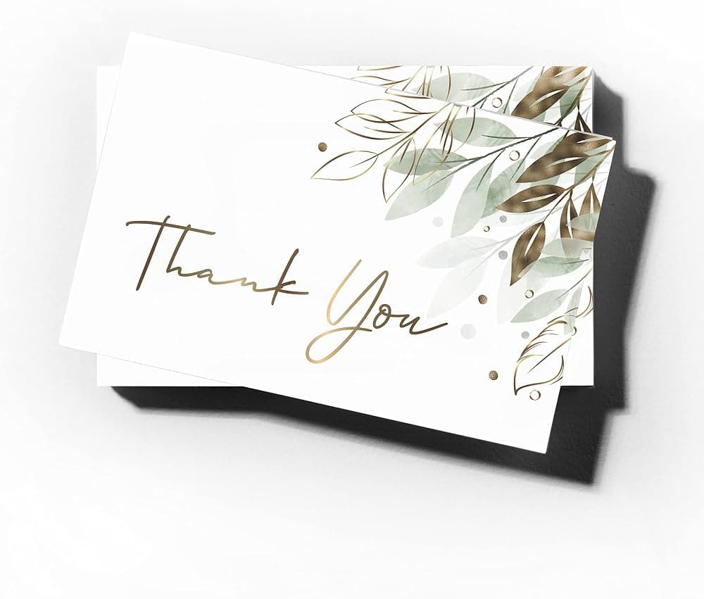 Clickedin - 50 Pieces Thank You Greeting Cards and Tags for All Occasion