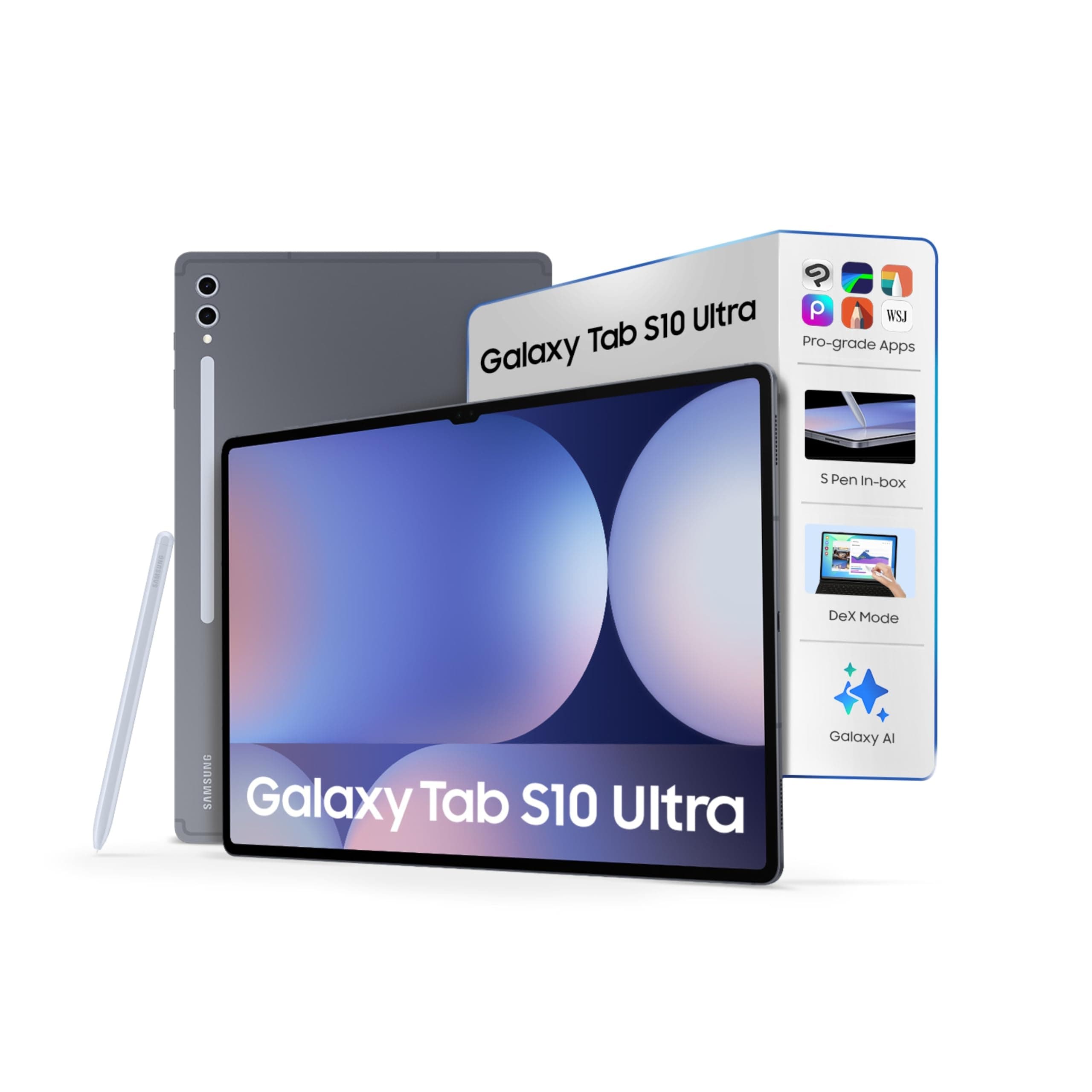 Samsung Galaxy Tab S10 Ultra, S Pen in-Box, 36.99 cm (14.6 inch) Dynamic AMOLED 2X Display, 12 GB RAM, 512 GB Storage, Wi-Fi + 5G Tablet, Moonstone Gr...