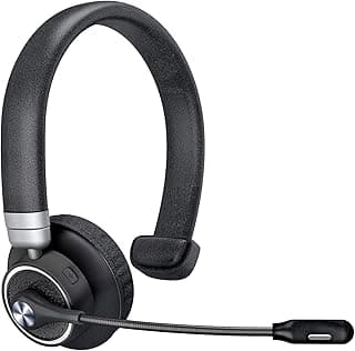 AirSound M91 Pro Bluetooth Wireless Over Ear Headphones,BT V5.0 Wireless CVC 8.0 Noise-Cancelling On-Ear Headset with Flexible with mic for Conference