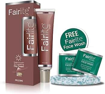 FAIRLITE Skin Lightening Day Cream SPF 50+ - 20 gm With 2 Free Samples Of Facewash 7.5 ml