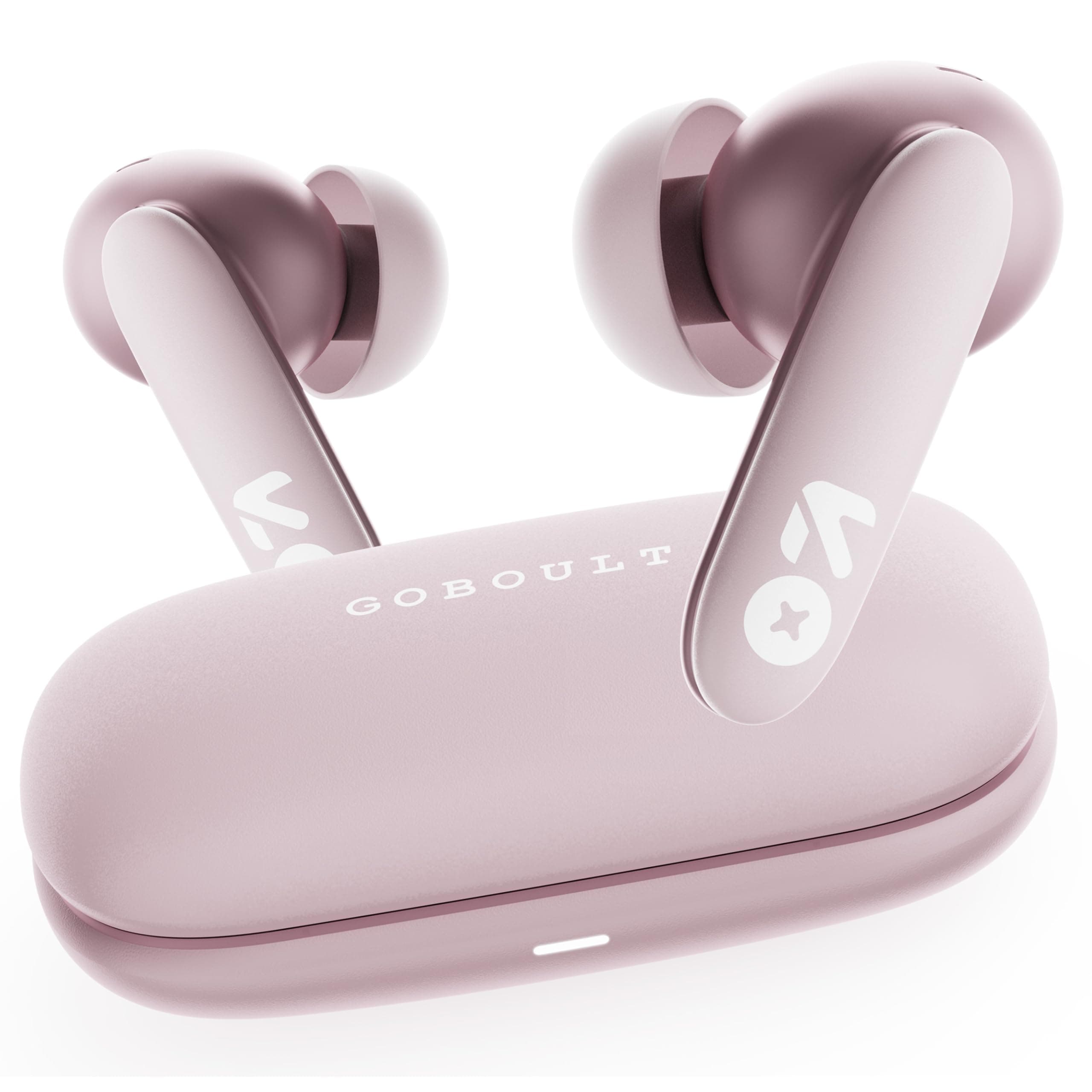 GOBOULT Y1 v2.0 Ear Buds Wireless with 60H Playtime, Zen Quad Mic ENC, 45ms Low Latency, Touch Contorl, Dual Device Pairing, Bluetooth 6.0, 13mm Drive...