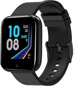 TechKIng (DECEMBER WITH 12 YEARS WARRANTY) X-26 Waterproof Smart Watch JB20 For Men/Women/Boys/Girls and All Age Group Features Like Daily Activity Tracker, Heart Rate Sensor, Sleep Monitor And Basic Functionality -Black