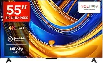 TCL 139 cm (55 inches) Metallic Bezel-Less Series 4K Ultra HD Smart LED Google TV 55P655