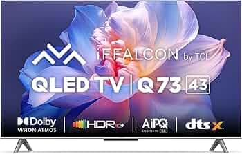 iFFALCON 108 cm (43 inches) 4K Ultra HD Smart QLED Google TV iFF43Q73(Black)