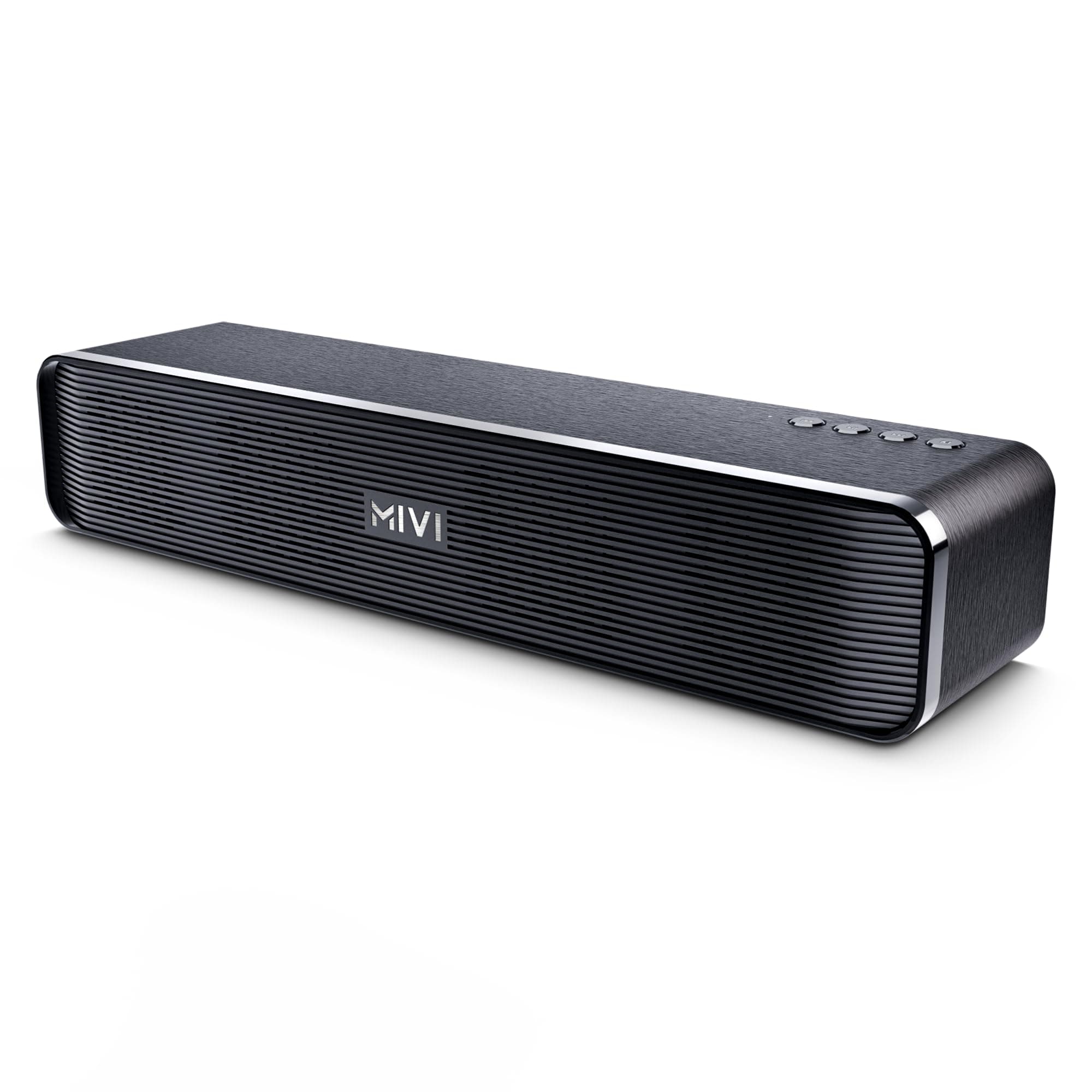 Mivi Fort H30 Portable Soundbar for Campus Life, 2.0 Channel, 2 in-Build Speakers, 6 Hours Playtime, Multiple Input Modes, Cohesive Fluid Design, Made...