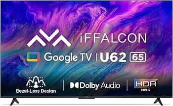 iFFALCON 164 cm (65 inches) 4K Ultra HD Smart LED Google TV iFF65U62 (Black)