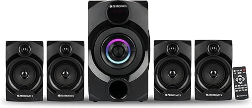 Zebronics ZEB-ALPINE Wireless Bluetooth Multimedia Speaker With Supporting SD Card, USB, AUX, FM & Remote Control. (60 Watt, 4.1 Channel)