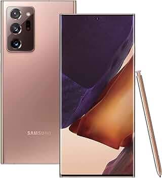 Samsung Galaxy Note20 Ultra (N986B-DS), 5G, International Version (No US Warranty), 256GB 12GB RAM, Mystic Bronze - GSM Unlocked