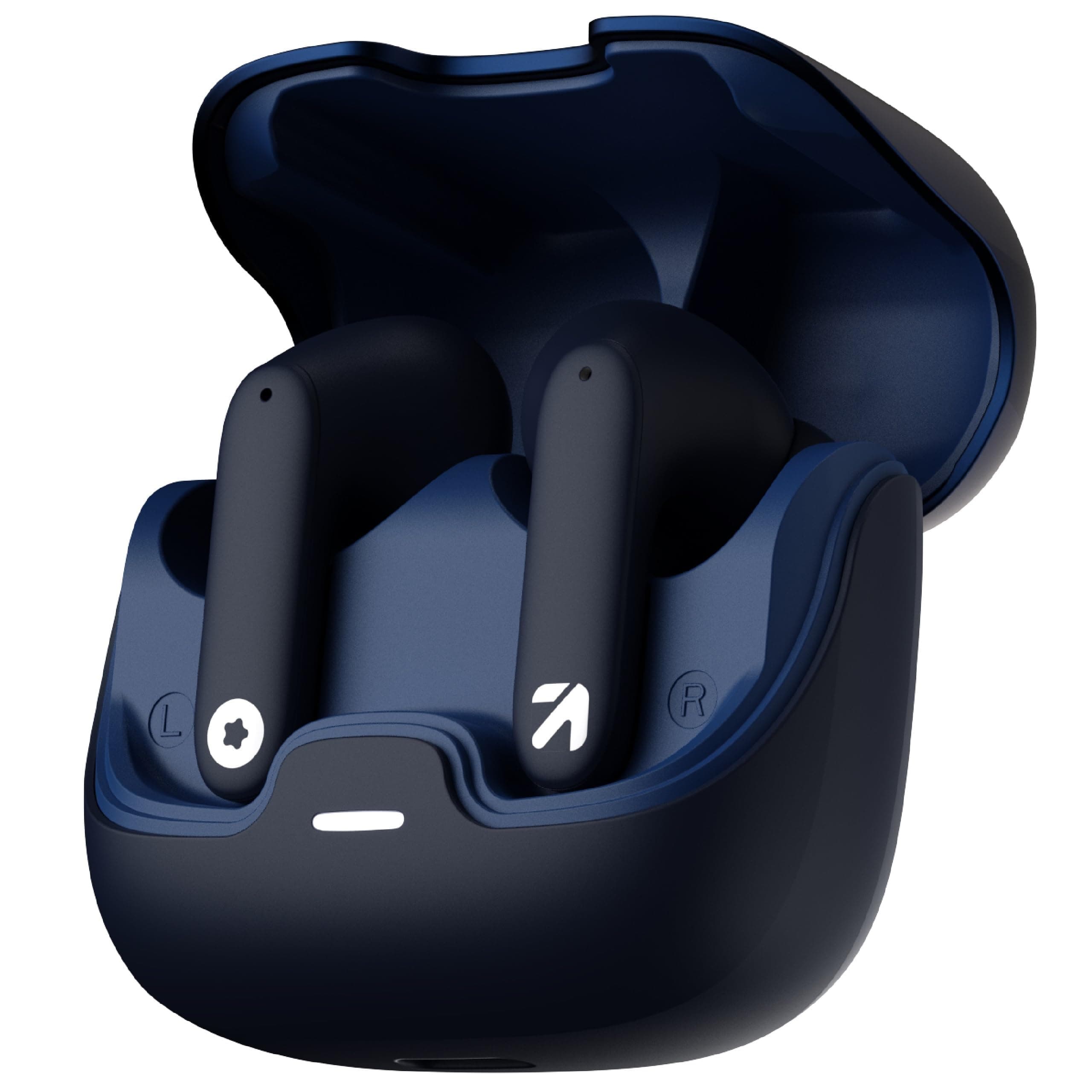 Boult Audio Newly Launched Airbass Z40 TWS, 60H Battery Life, Zen™ ENC Mic, Type-C Fast Charging (10Mins=100Mins), 10mm BoomX™ Tech Bass Drivers, Low Latency Gaming, IPX5 in Ear Earbuds TWS (Blue)