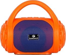 ZEBRONICS Zeb-County Wireless Bluetooth Portable Speaker with Supporting Carry Handle, USB, SD Card, AUX, FM & Call Function (Orange + Blue)