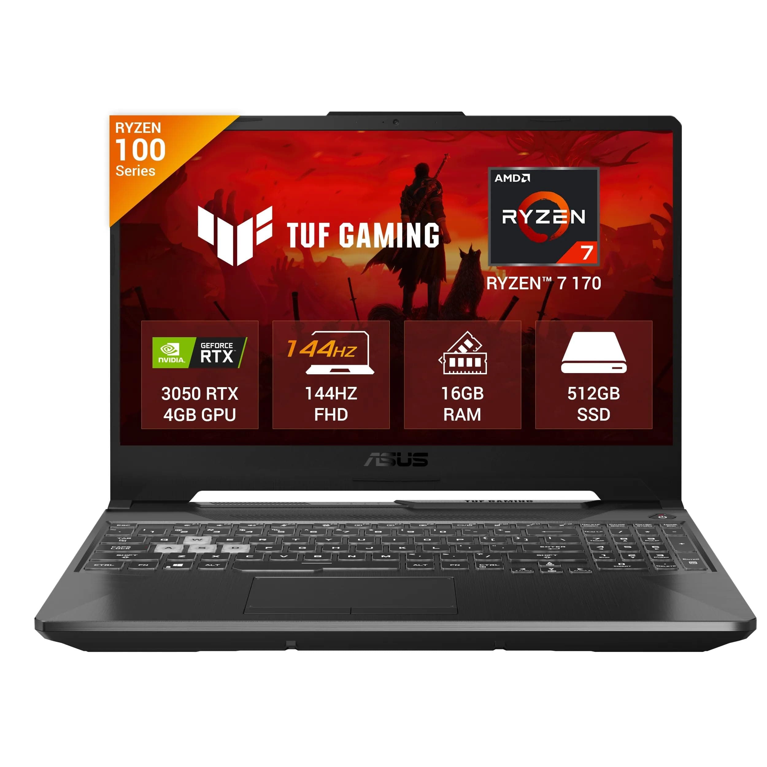 ASUS TUF A15 (2026), AMD Ryzen 7 170,RTX 3050-4GB,16GB RAM (Upgradeable),512GB SSD,FHD, 15.6"(39.6 cm),Windows 11,M365 Basic(1 Year),Office 2024, Grap...