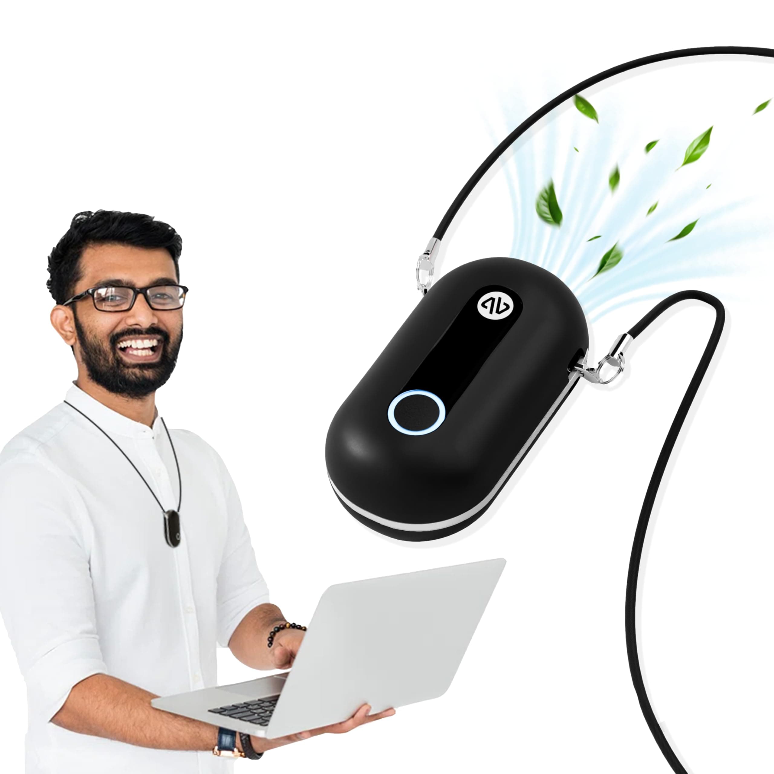 atovio Wearable & Portable Air Purifier, Compact & Personal, TESTED AT IIT KANPUR, MADE IN INDIA, No Filter Required, Removes 99.9% Pollutants-PM0.01,...