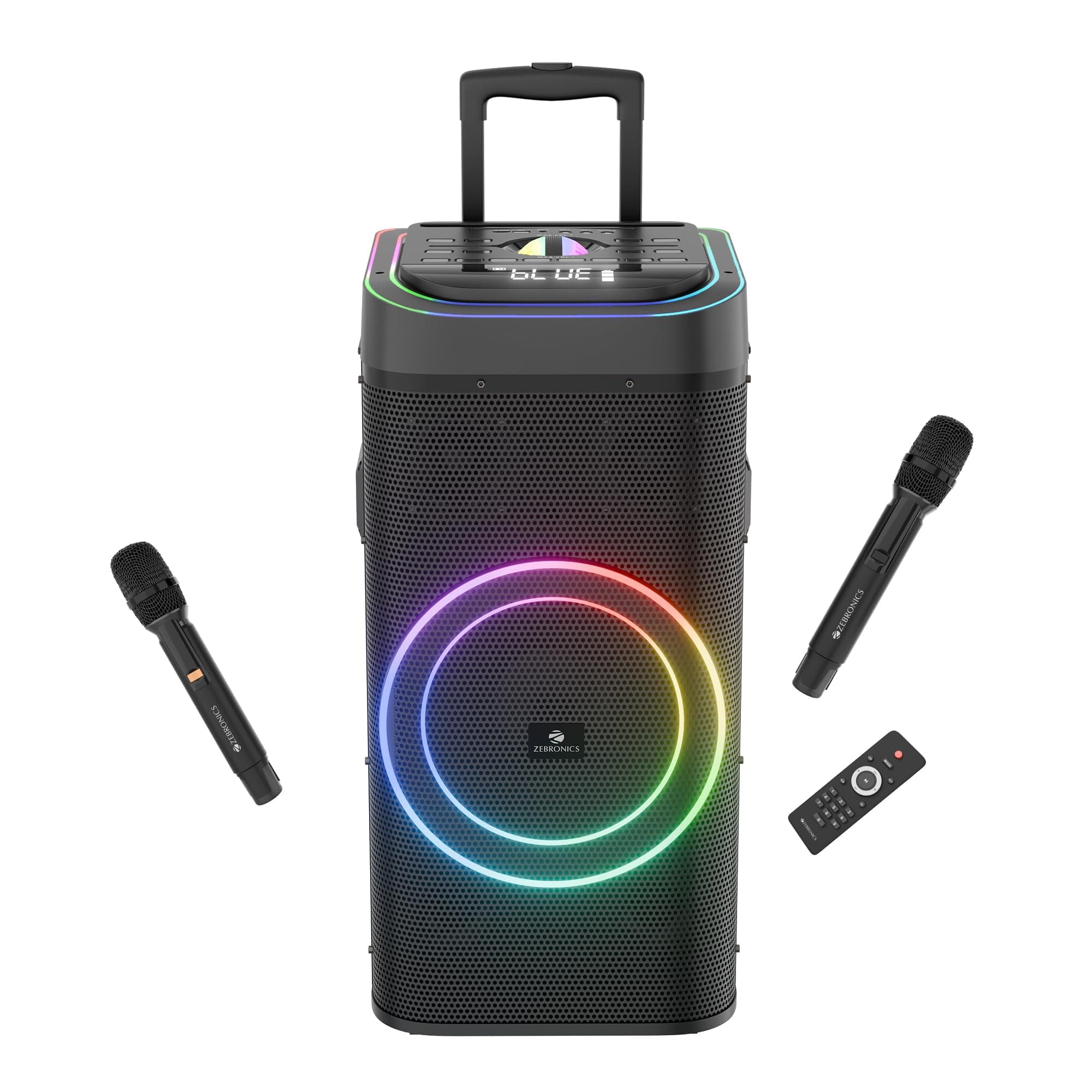 ZEBRONICS Party Fyre 900 200W DJ Trolley Speaker, Up to 10hrs Playback, 30.48cm Full Range Driver, BT v5.3, USB, mSD, AUX,...