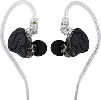 Linsoul KZ ZSN PRO X Dual Driver 1BA+1DD Hybrid Metal Earphones HiFi in-Ear Monitor with Detachable 2Pin Cable, Zin Alloy Panel (with Mic, Black)