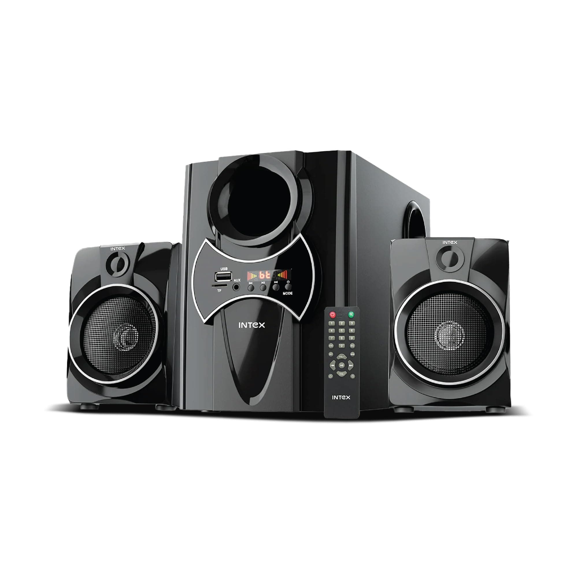 Intex 2100 PRO FMUB 2.1 Multimedia Speaker with Bluetooth/AUX/USB/FM