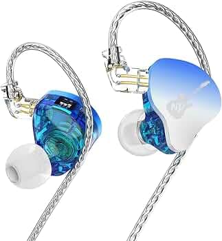 Yinyoo ND DD3 Wired Earphones in Ear Headphones, 4 Sound Styles Adjustable Earphones, 10MM Dual Magnetic DD, Easy to Drive with Detachable Cable for I...