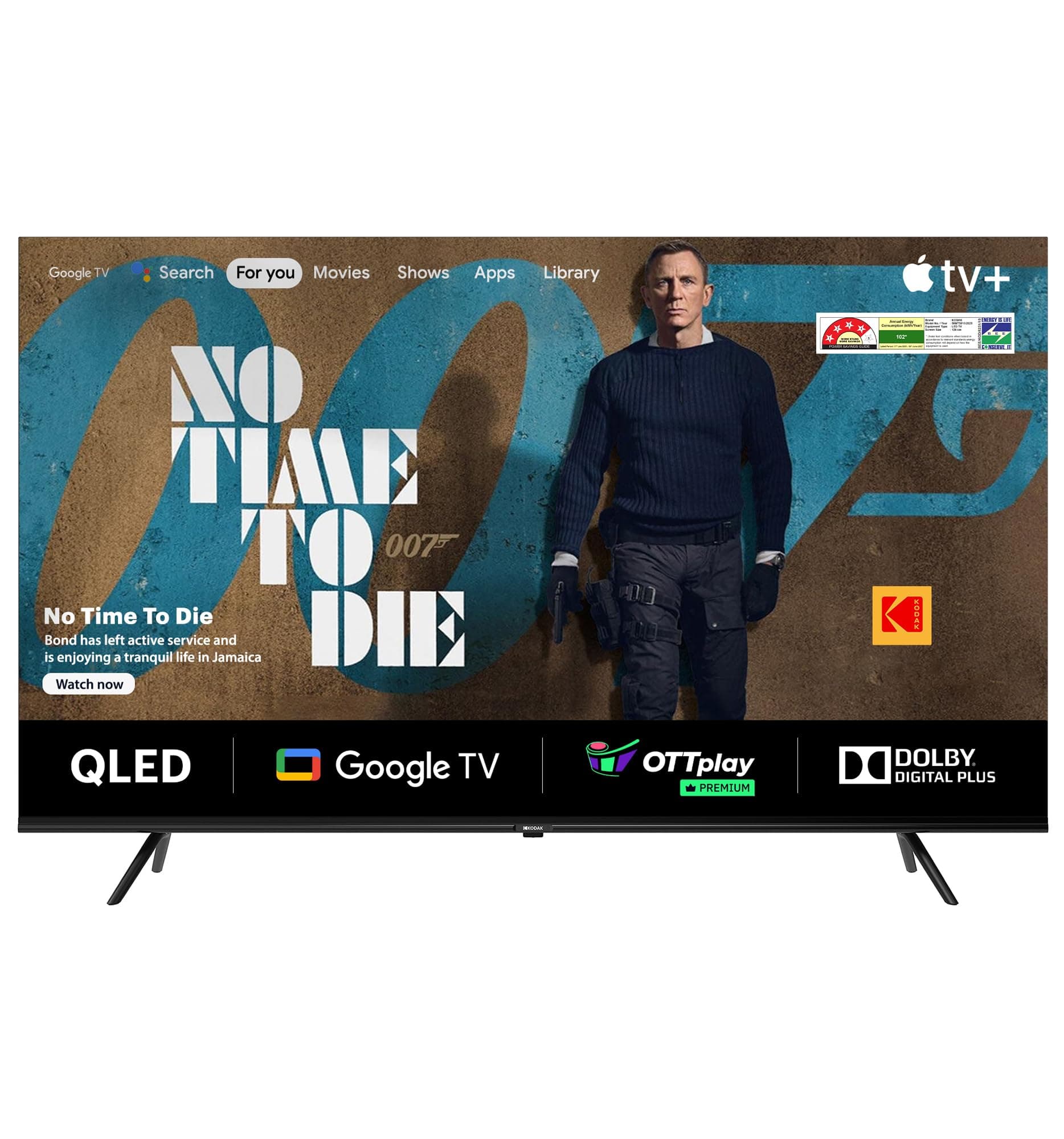 Kodak 126 cm (50 inches) Matrix Series 4K Ultra HD Smart QLED Google TV 50MT5011 (Black)