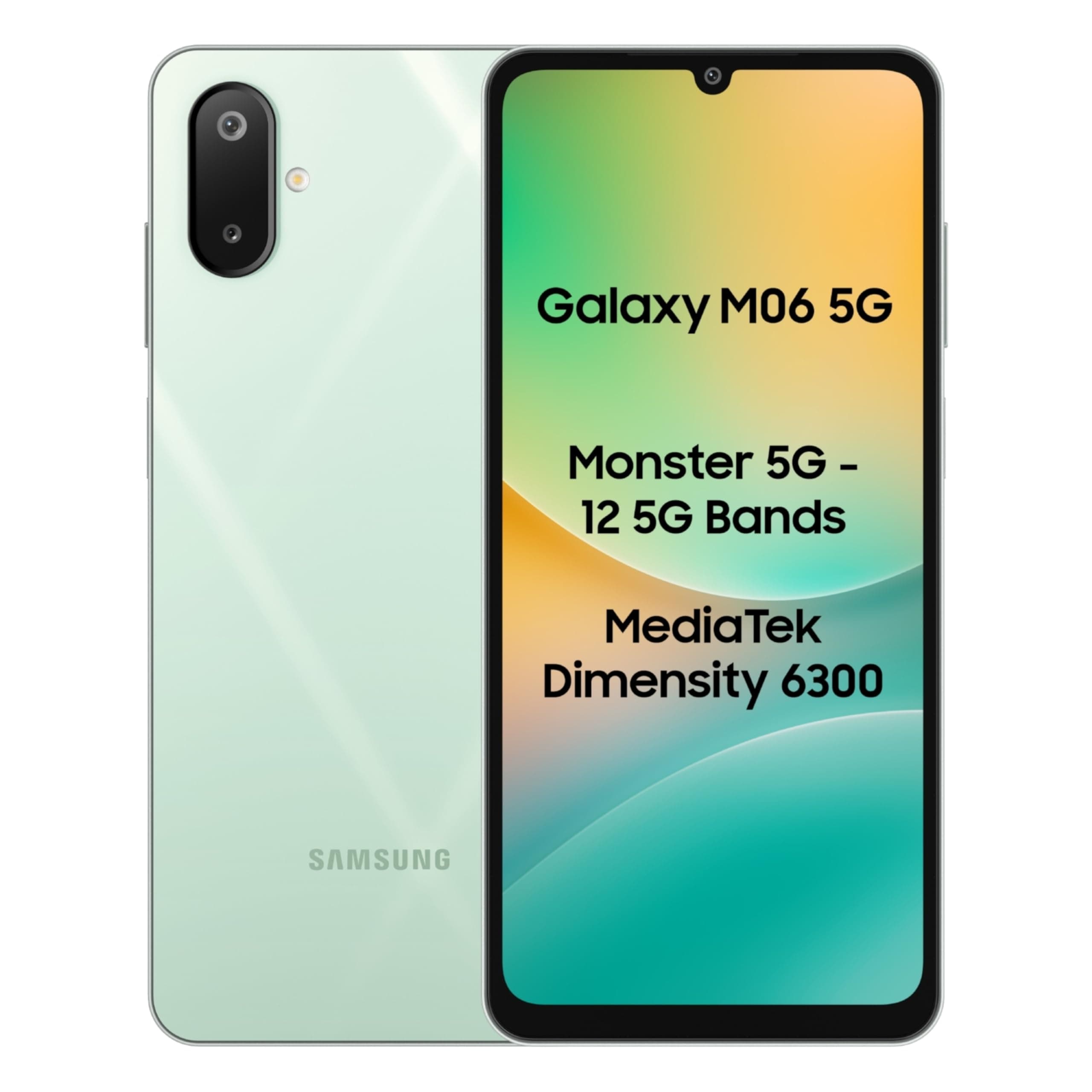 Samsung Galaxy M06 5G Mobile (Sage Green, 4GB RAM, 128GB Storage) | MediaTek Dimensity 6300 | AnTuTu 623K+ | 12 5G Bands | 25W Fast Charging | 4 Gen O...