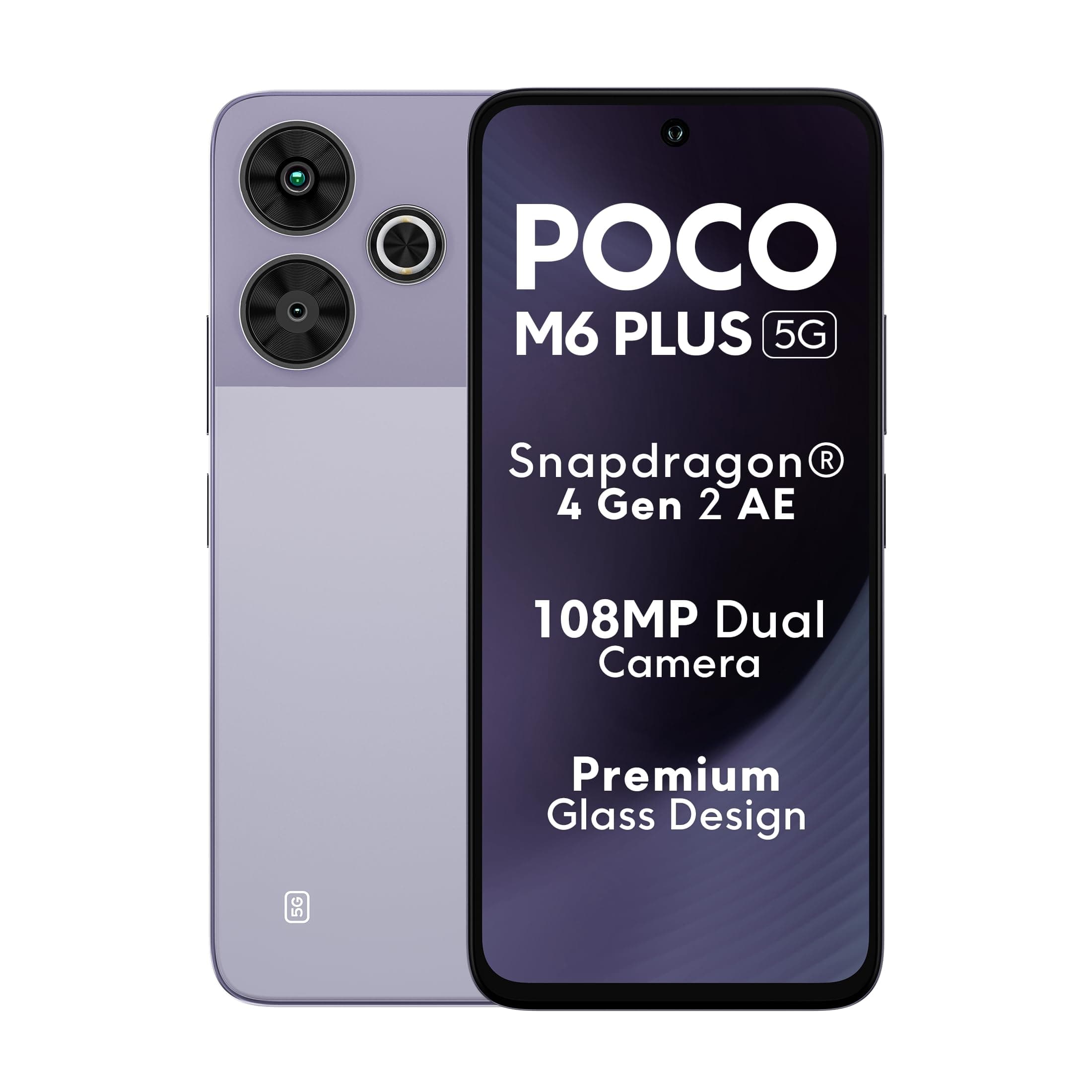 POCO M6 Plus 5g (Misty Lavender) (8GB RAM, 128 GB ROM)