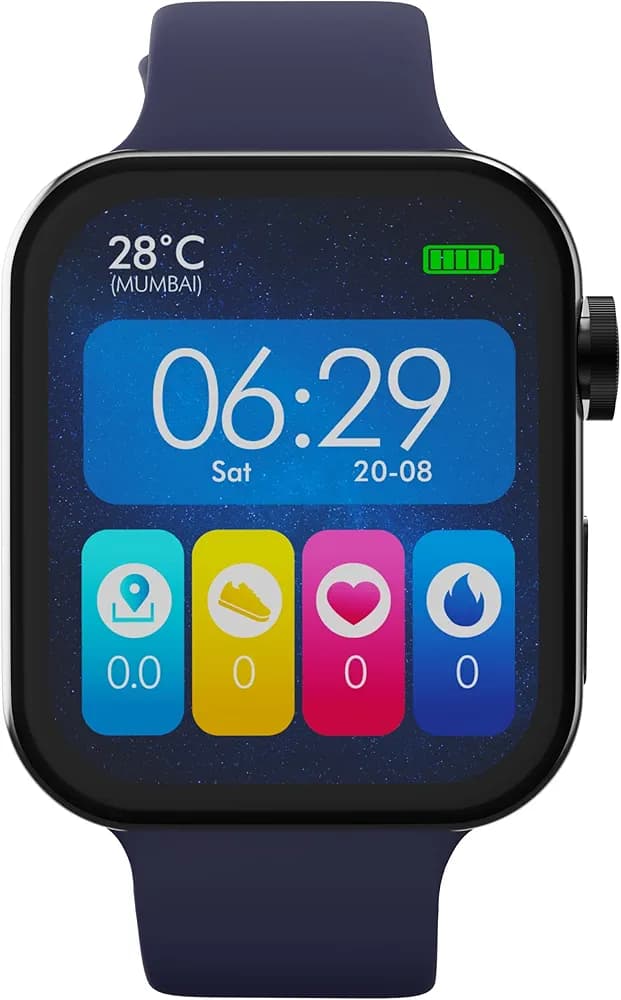 RD X-20 Bluetooth Calling Smart Watch for Android/ iOS | 1.93" TFT Touchscreen | Fitness Smartwatch, Heart Rate and SpO2 Sensor, Multi-Sports Mode, IP67 Waterproof | Customisable Watch Faces (Blue)