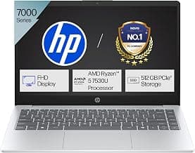 HP 14, AMD Ryzen 5 7530U (16GB DDR4, 512GB SSD) FHD, Anti-Glare, Micro-Edge, 14''/35.6cm, Win11, M365 Basic(1yr)* Office2...