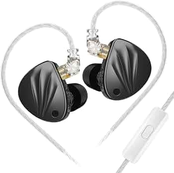 KZ Krila in Ear Headphones 1DD+1BA IEM Earphones with Silver-Plated OFC Cable,4-Level Tuning,3D Printed Cavity,Memory Foam Ear Tips,Noise Isolation Wi...