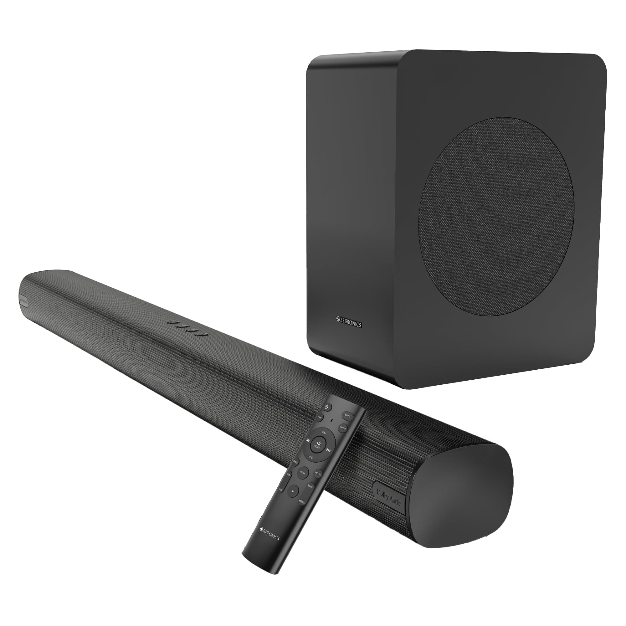 ZEBRONICS Juke Bar 9330 500W Soundbar 2026 Launch, 16.51cm Wireless Subwoofer, Triple Drivers, Dolby Audio, 3.1CH, BT v5.3, HDMI ARC, LED Display, Rem...
