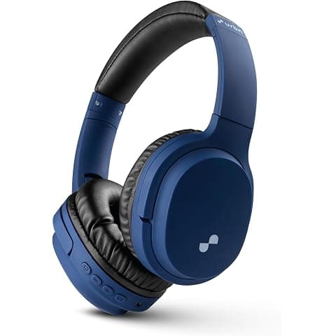 URBN Thump 550 Bluetooth 5.4 Wireless On Ear Headphone | HD Sound | Deep Bass | in-Built Mic | Type-C Charging | Foldable | Aux | Micro SD Card | 1 Year Replacement Warranty (Blue)