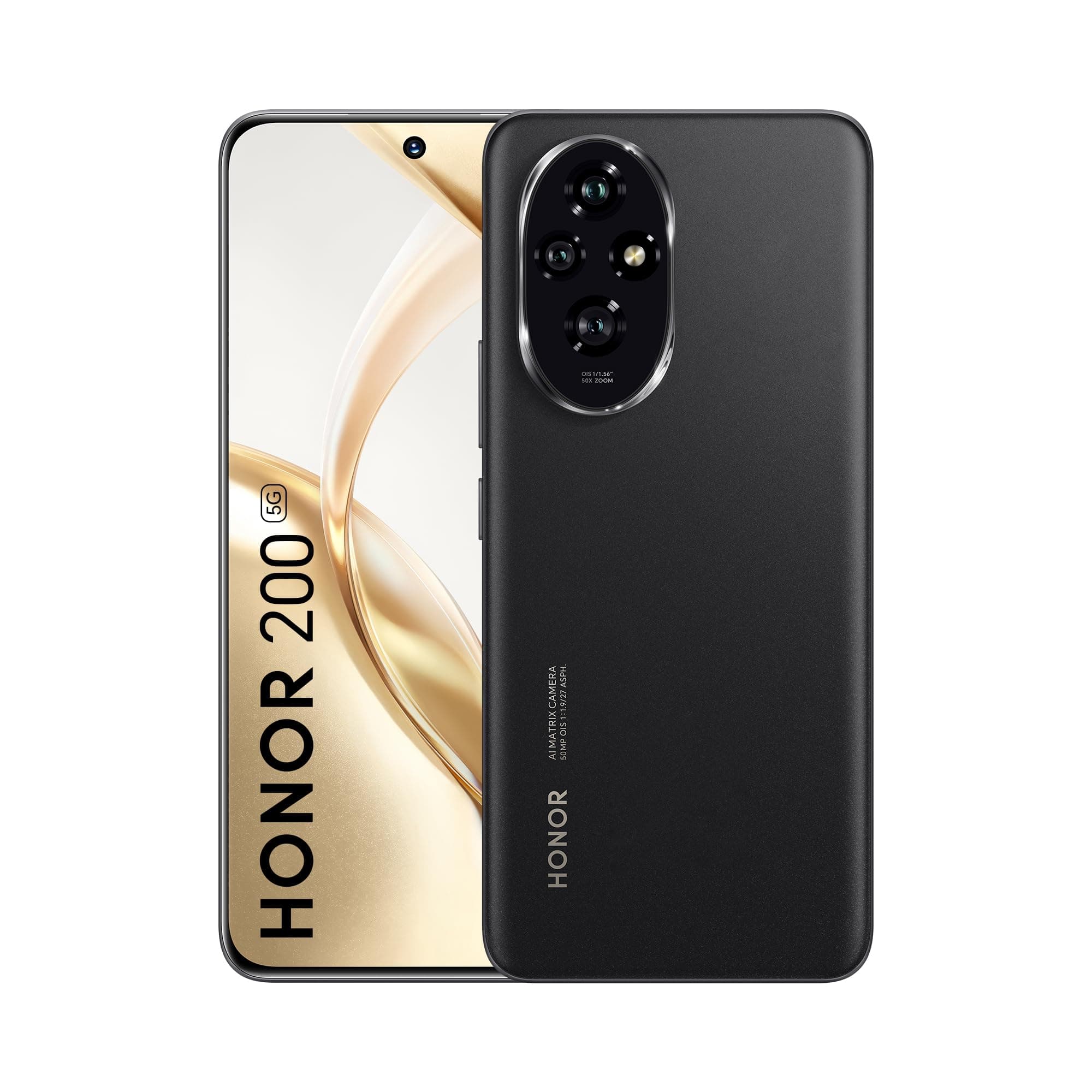 HONOR 200 5G (Black, 12GB + 512GB) | 6.7-inch AMOLED Quad-Curved Display | Dual OIS 50MP + 50MP + 12MP Camera | 50MP Selfie Camera | AI-Powered MagicO...