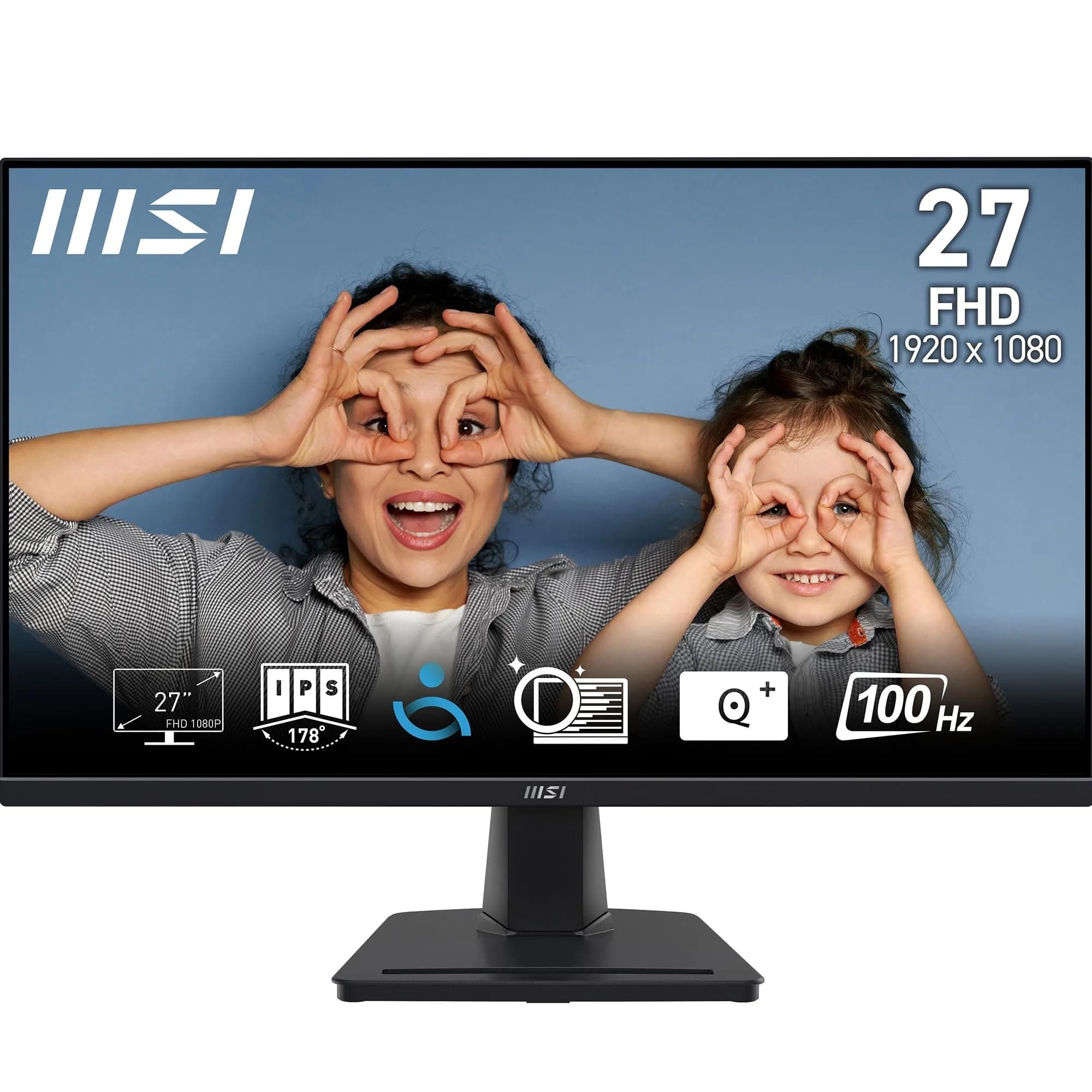 MSI PRO MP275 27 Inch Full HD Office Monitor - 1920 x 1080 IPS Panel, 100 Hz, Eye-Friendly Screen, Built-in Speakers, Tilt-Adjustable - HDMI 1.4b, D-S...