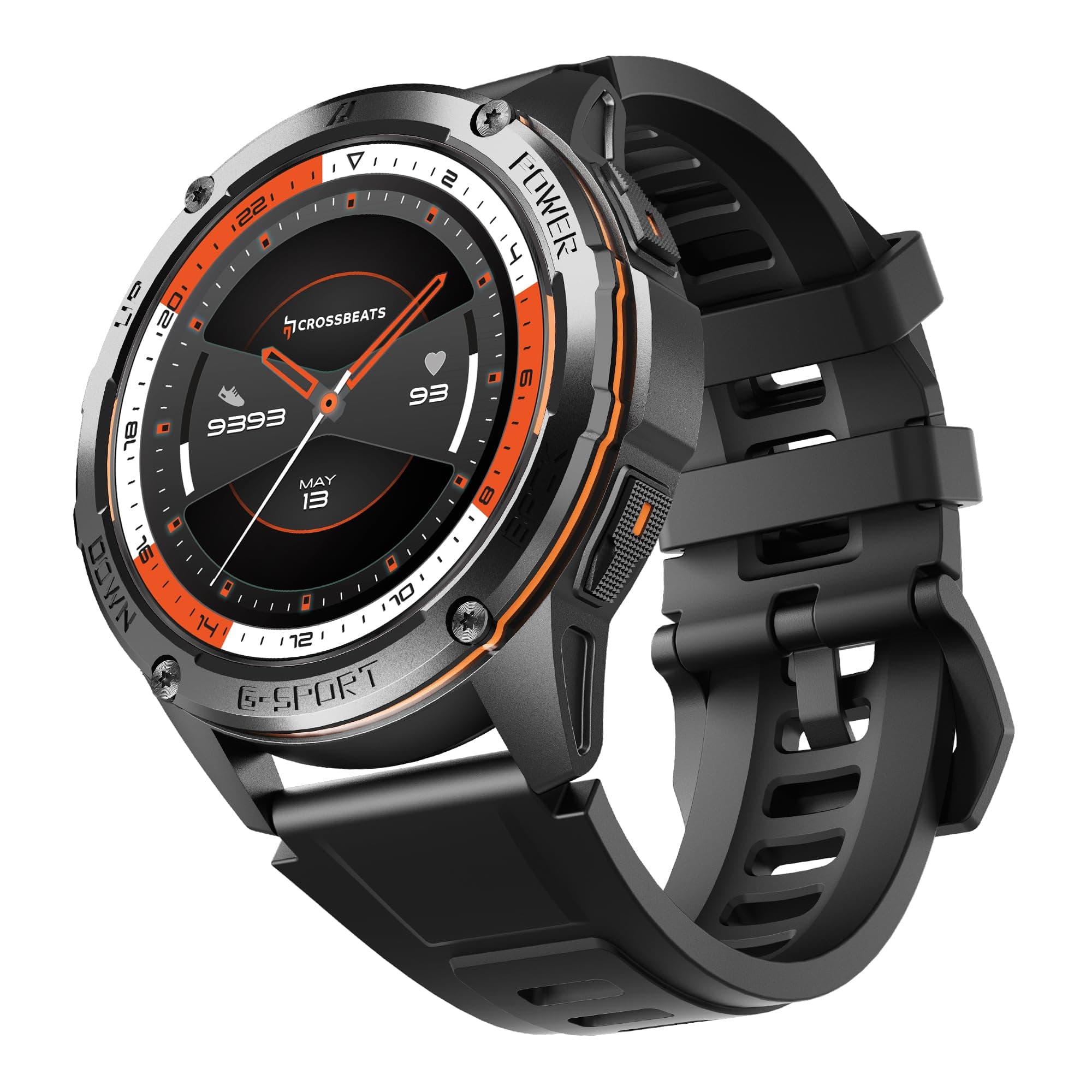 CrossBeats Armour Pro AI Premium Smart Watch for Man, Latest 1.43 AMOLED Always on Display,5 ATM Waterproof,Compass,30-Day Battery, GPS,BT Calling Sma...