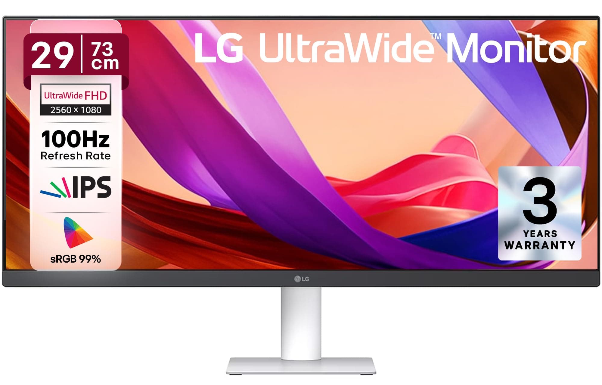 LG 29U531A 73 cm (29 Inch) UltraWide WFHD (2560x1080) IPS Monitor, 100Hz, 5ms(GtG), Anti-Glare, sRGB 99% (Typ.), HDR10, 3-Side Virtually Borderless, H...