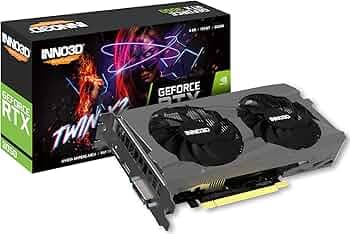 INNO3D NVIDIA GEFORCE RTX 3050 6GB Twin X2 GDDR6 96-bit PCI-E 4.0 Gaming Graphics Card - N30502-06D6-1711VA60