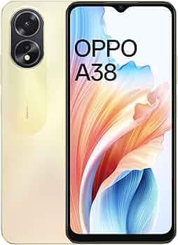 (Refurbished) OPPO A38 (Glowing Gold, 4GB RAM, 128GB Storage) | 5000 mAh Battery and 33W SUPERVOOC | 6.56" HD 90Hz Waterdrop Display | 50MP Rear AI Ca...