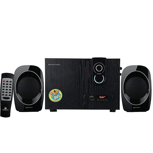 Zebronics ZEB-SW2492RUCF Wireless Bluetooth Multimedia Speaker With Supporting SD Card, USB, AUX, FM & Remote Control. (14 Watt, 2.1 Channel)