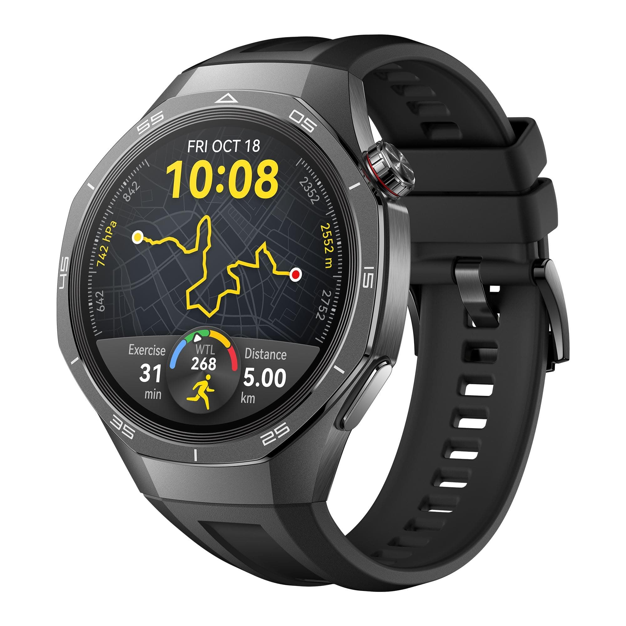 Huawei Watch GT5 Pro 46 mm Smartwatch, Sharp-Edged Design, Upto 14 Days Battery Life, Pro-Level Sports Watch, Health Tracking, iOS & Android Compatibl...