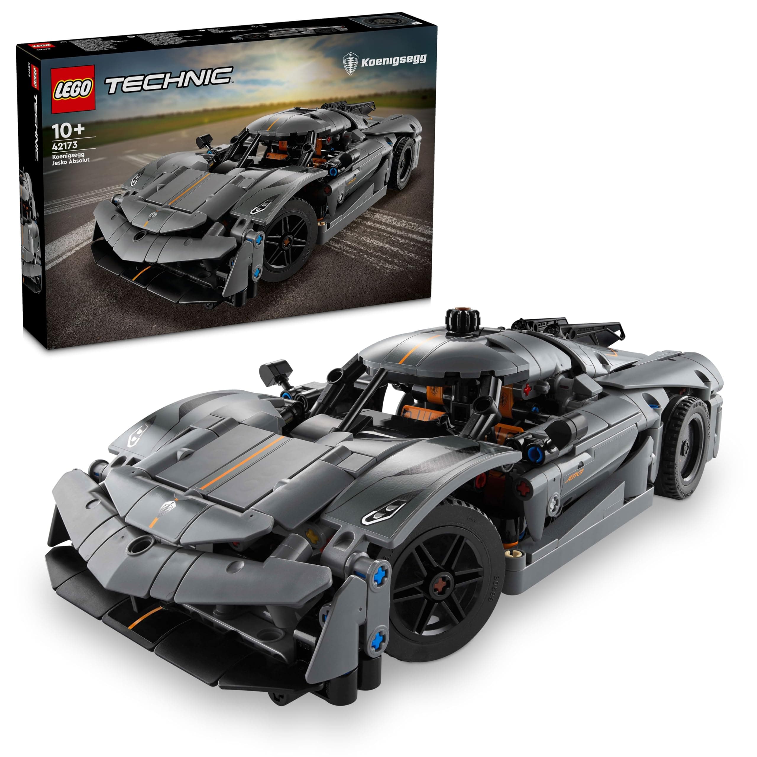 LEGO Technic Koenigsegg Jesko Absolut Gray Hypercar 42173 (801 Pieces)