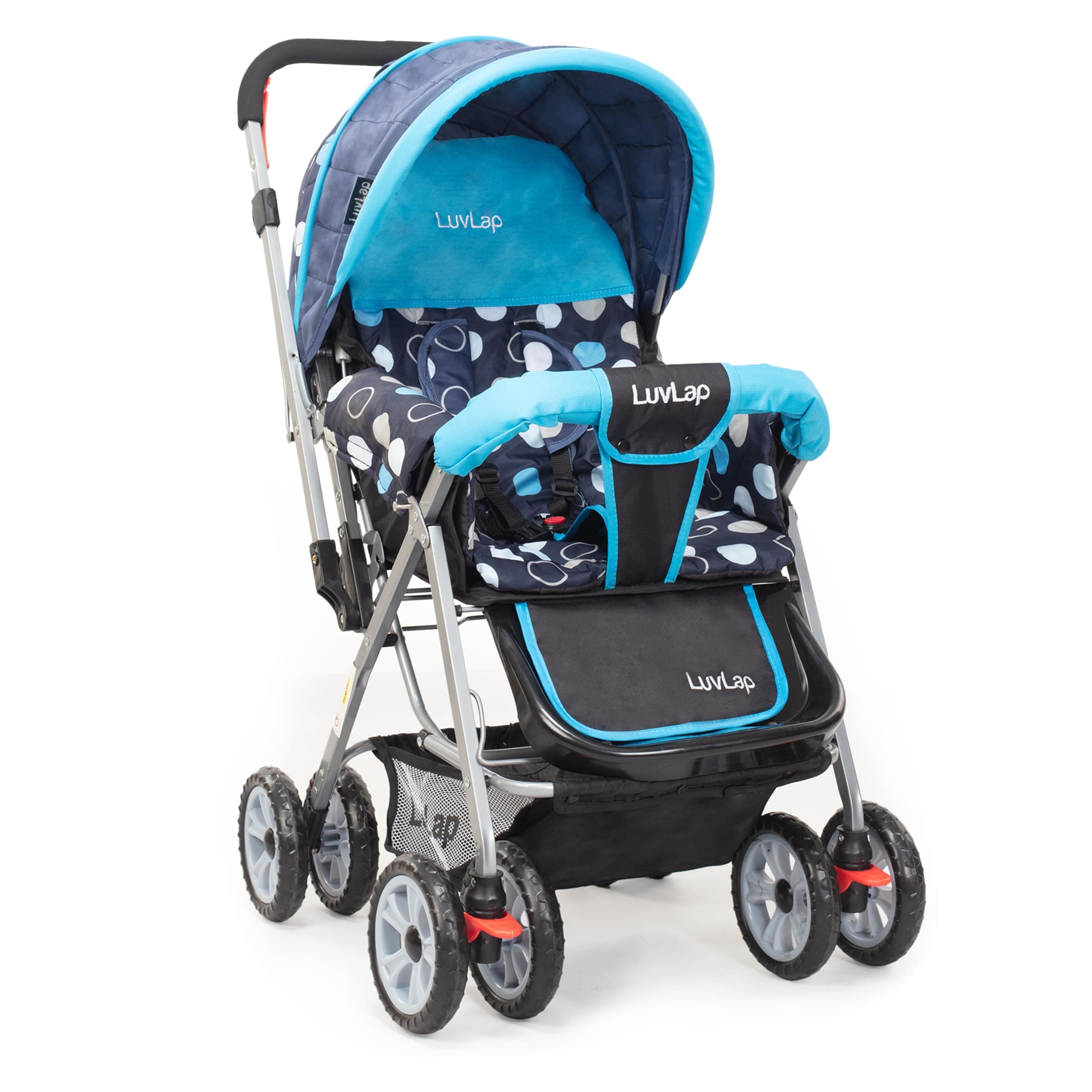Luvlap Sunshine Stroller/Pram, Easy Fold, for Newborn Baby/Kids, 0-3 Years (Sky Blue)