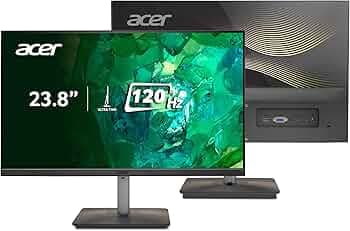 Acer RS242Y 23.8 Inch Full HD IPS Ultra-Thin (6.9mm) Backlit LED Monitor I Color Patterned Back Mood Light I Dual Glass Design, Sleek Metal Frame I 1 ...