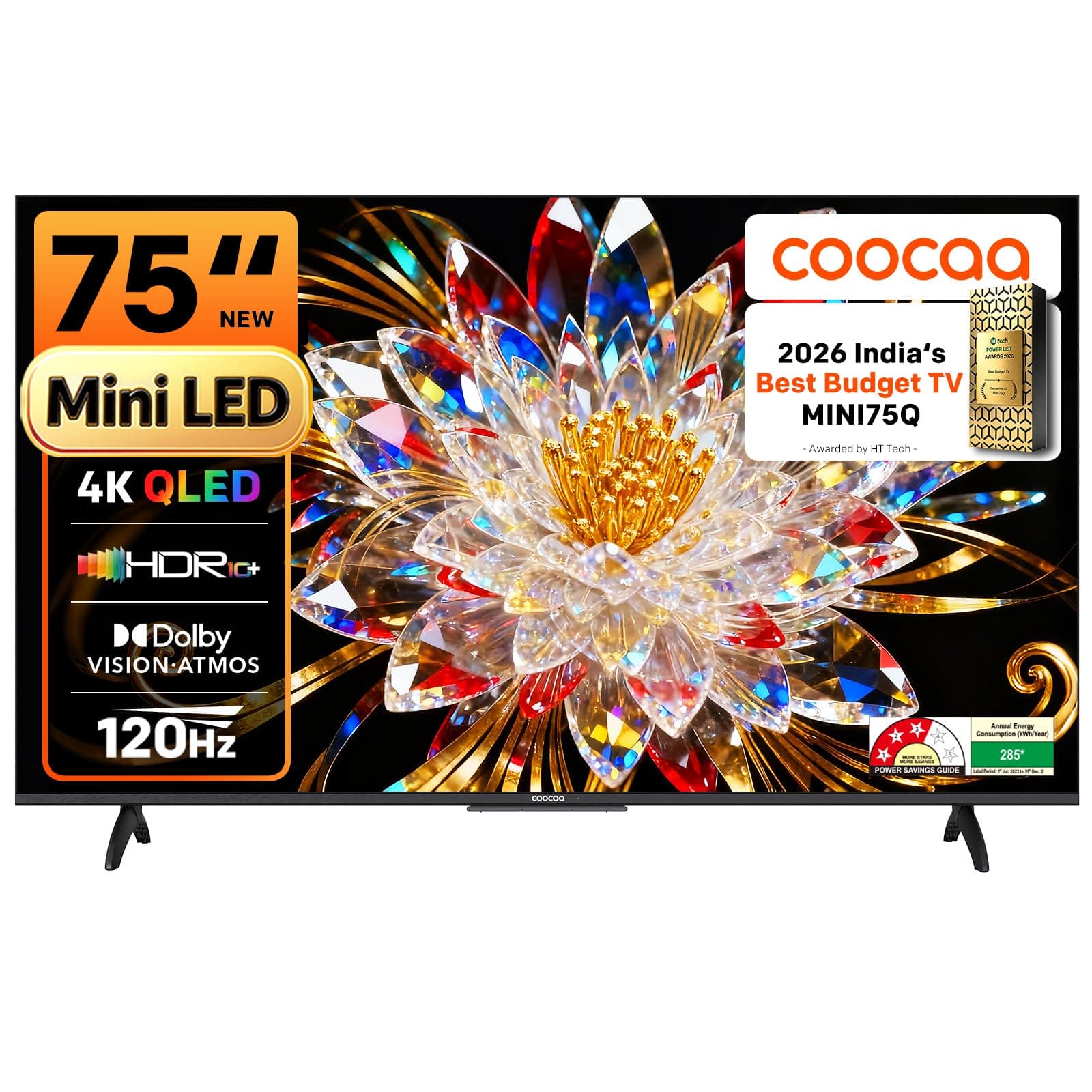 coocaa 190 cm (75 inches) 4K Ultra HD Smart Mini LED QLED Google TV 75MINI75Q