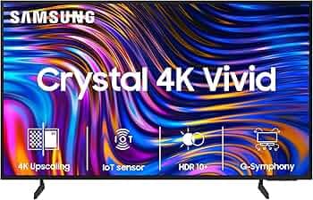 Samsung 138 cm (55 inches) Crystal 4K Vivid Ultra HD Smart LED TV UA55DUE70BKLXL (Black)