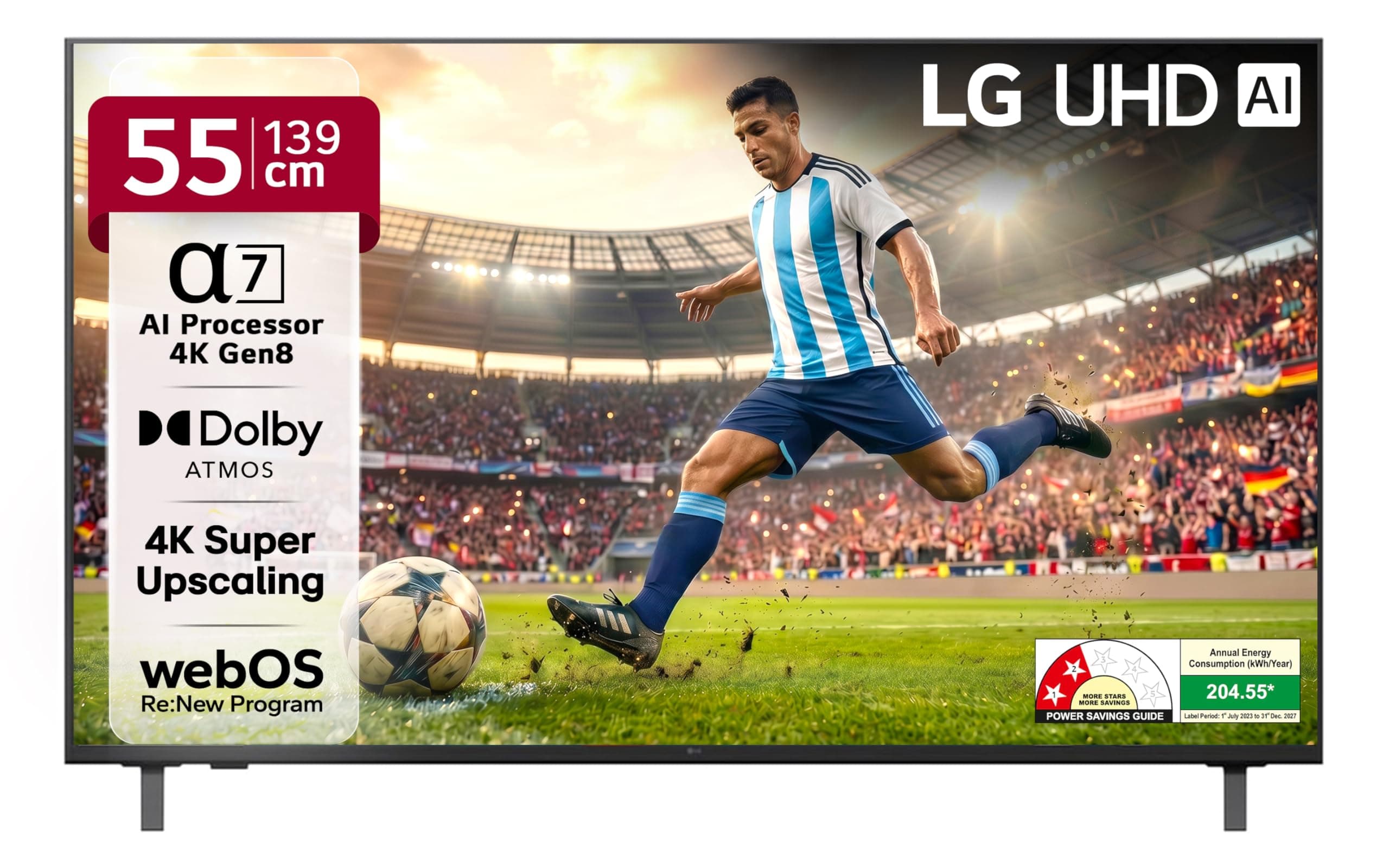 LG 139 cm (55 inches) UA82 Series 4K Ultra HD (3840 x 2160) Smart webOS LED TV 55UA82006LA