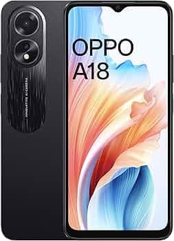 OPPO A18 (Glowing Black, 4GB RAM, 64GB Storage) | 6.56" HD 90Hz Waterdrop Display | 5000 mAh Battery with No Cost EMI/Additional Exchange Offers