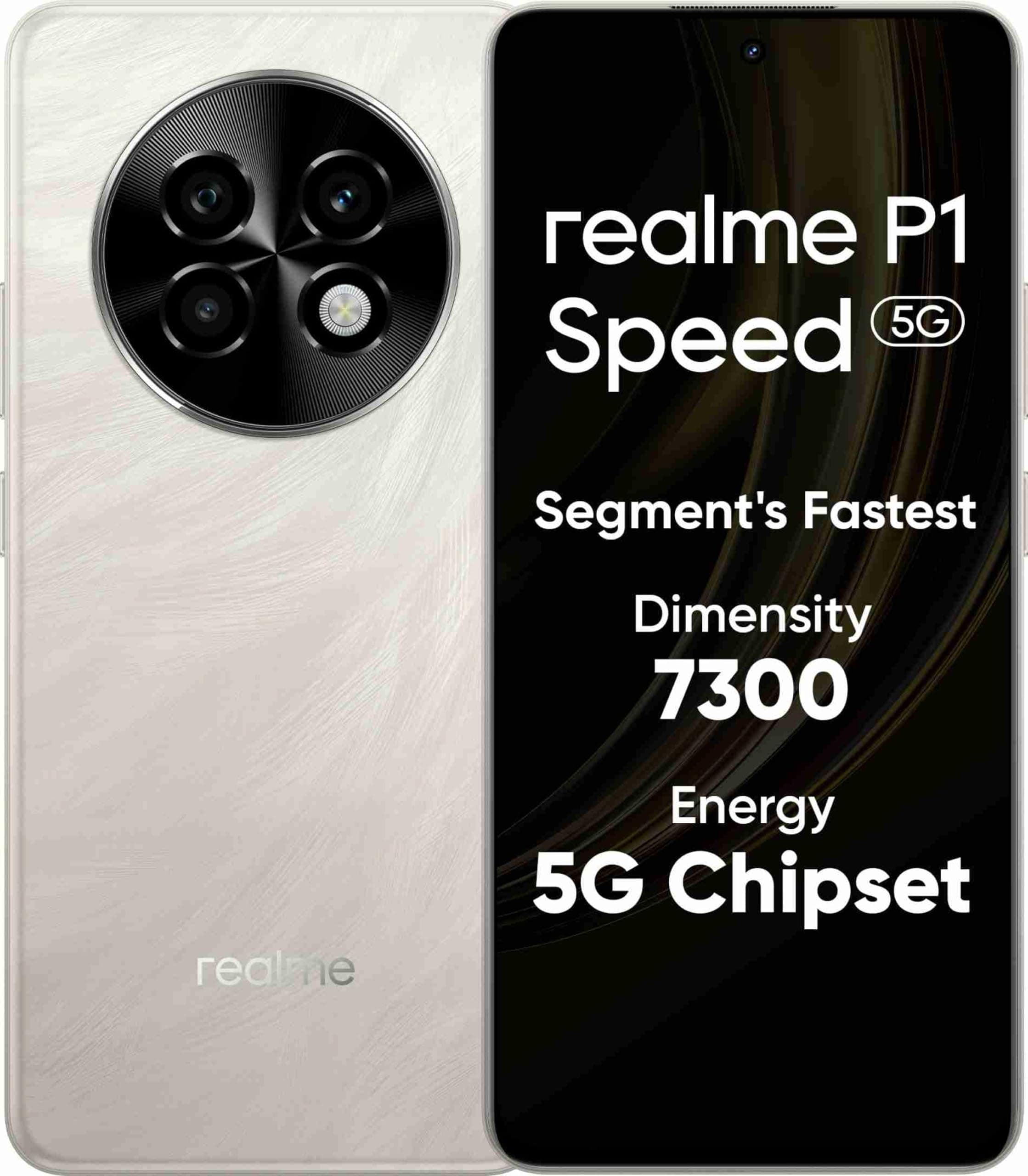 realme P1 Speed 5G (Textured Titanium, 8GB RAM, 128GB Storage) | 16GB DRAM | Expandable Upto 2 TB | 6.67" Full HD+ Display | 50MP + 2MP | 16MP Front C...