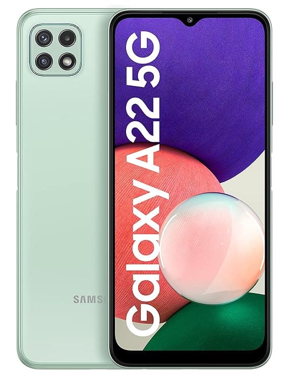 Samsung Galaxy A22 5G (Mint, 6GB RAM, 128GB Storage) Without Offer Smartphones